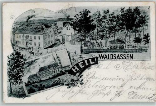Waldsassen 1898 Gasthaus Zum Lamm Kirche