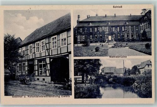 34439 W3533 Willebadessen - Schloss Nethebrücke Gasthaus Kolonialwarenhandlung Ewers