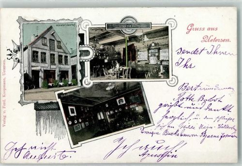 25436 W2082 Uetersen 1900 - Gruss aus Gasthaus Münster AK