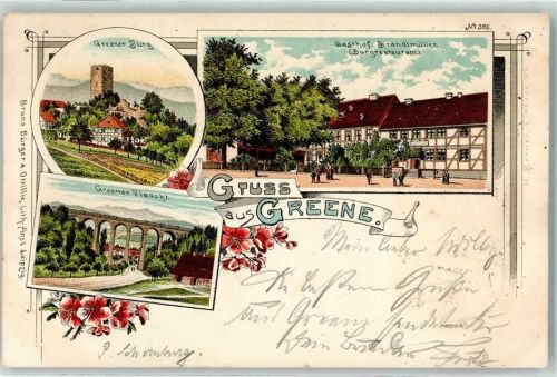 Greene 1899 Greener Burg Gasthaus Brandtmüller Viadukt