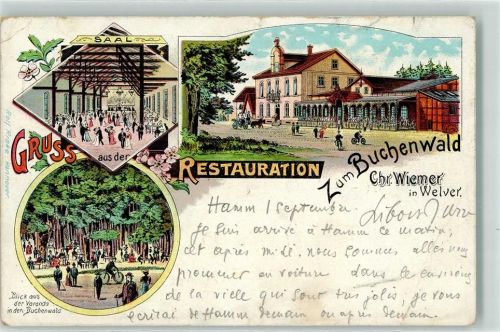 Welver 1903 Gasthaus Zum Buchenwald Chr. Wiemer