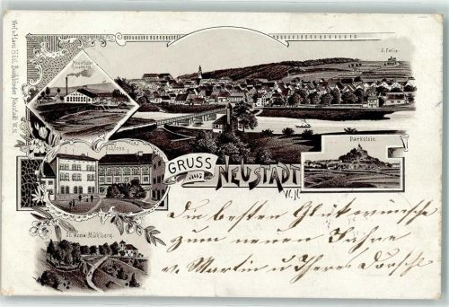Neustadt 1899 Glashütte S. Felix Parkstein Schloss St. Anna-Mühlberg