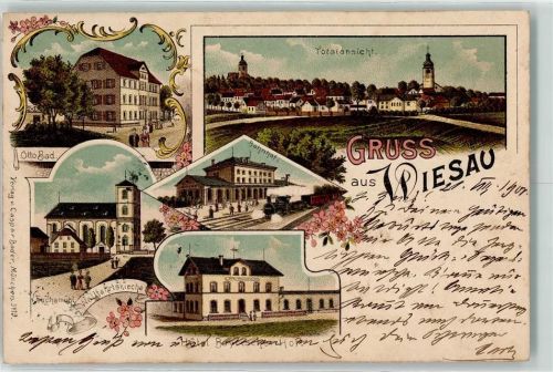Wiesau Otto Bad Wallfahrtskirche Fuchsmühl Bahnhof Eisenbahn Hotel Bayrischer Hof