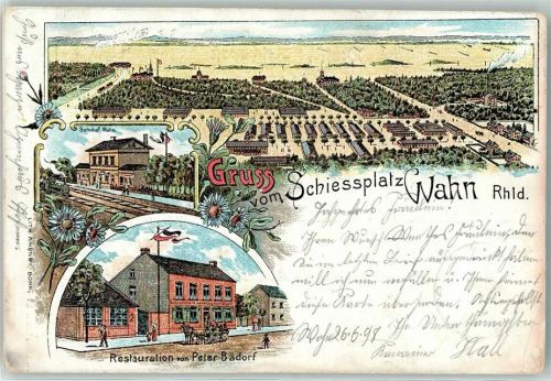 Wahn 1898 Schiessplatz Bahnhof Gasthaus Peter Bädorf