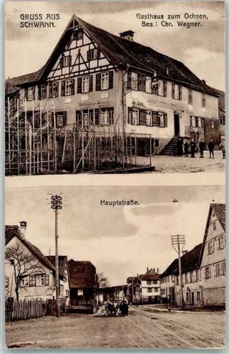 75334 W7541 Schwann - Hauptstraße Gasthaus Zum Ochsen Bes Chr. Wagner