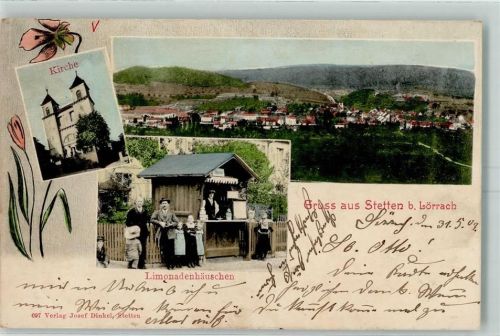 79539 W7850 Stetten 1903 - Kirche Limonadenhäuschen