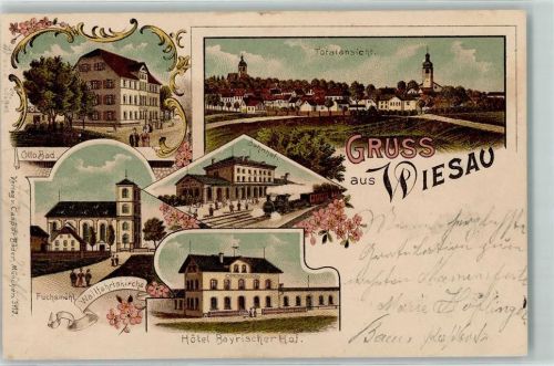 Wiesau 1901 Otto Bad Fuchsmühl Wallfahrtskirche Hotel Bayrischer Hof Bahnhof