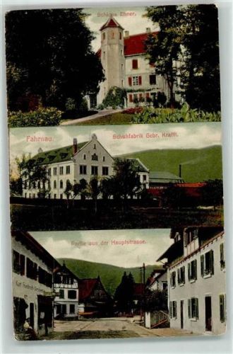 Fahrnau Schloss Ehner Schuhfabrik Gebr. Krafft Hauptstraße