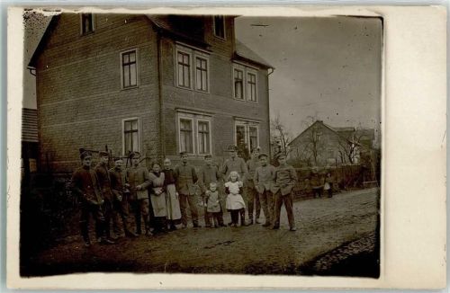 Burbach 1918 Wohnhaus Soldaten Ort lt. Stempel