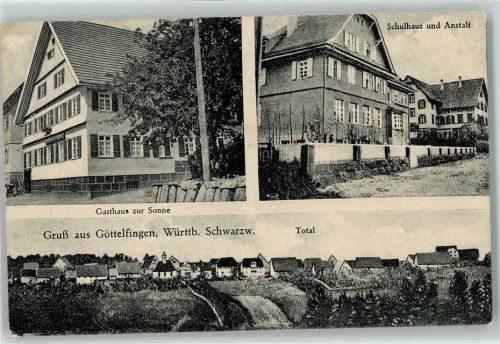 Göttelfingen Gasthaus Zur Sonne Schulhaus Anstalt