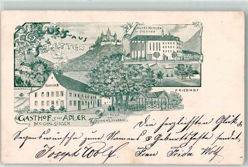 Burg Hohenzollern 1899 Gasthaus Zum Adler Carl Sieger Altes Kloster Friedhof Stetten