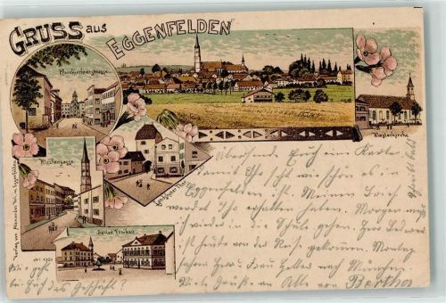 Eggenfelden 1900 Pfarrkirchnerstraße Kirchengasse Landshuter Tor Sailer Freiheit Klosterkirche
