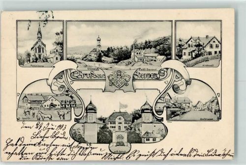 Stepperg 1903 Antoniberg Stepperg Gräfl. Brauerei Kinderasyl Gestüt Gräfl. Schloss Dorfstraße