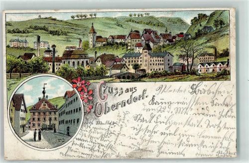 78727 W7238 Oberndorf am Neckar 1900 Lithographie