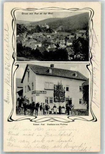 Rod a d Weil 1908 Kaiserl. Post Gasthaus Zum Weilthal