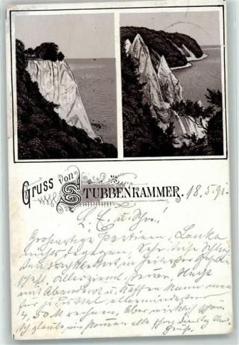 18546 O2331 Stubbenkammer 1891 Lithographie Vorläufer