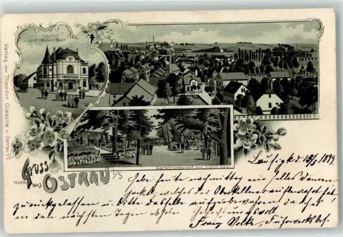 Ostrau 1899 Gasthaus Zum Wilden Mann