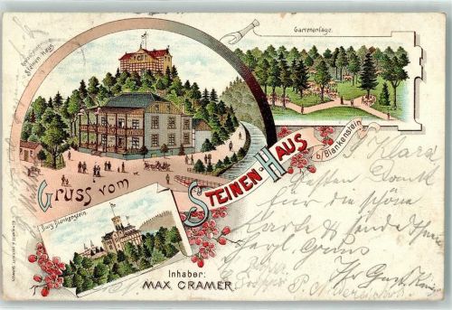 Blankenstein 1900 Gasthaus Steinen Haus Burg Blankenstein Inh Max Cramer