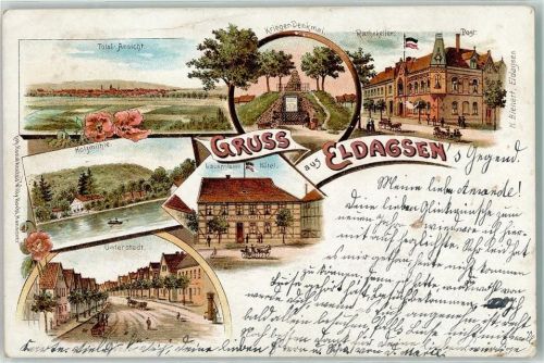 Eldagsen Kriegerdenkmal Ratskeller Post Lauensteins Hotel Holzmühle Unterstadt