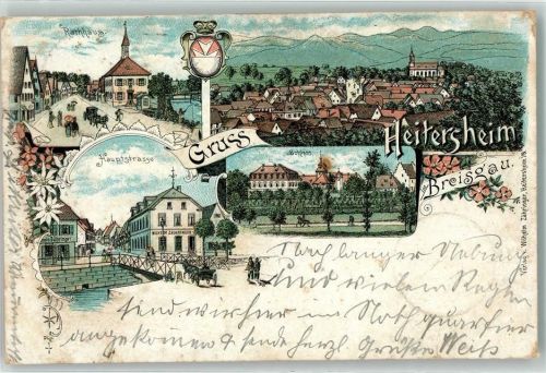 Heitersheim 1897 Rathaus Hauptstraße Schloss