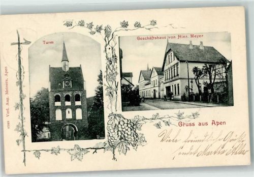 26689 W2913 Apen 1905 - Turm Geschäftshaus Hinr. Meyer