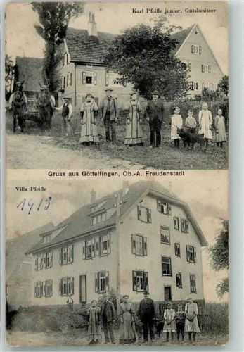 Göttelfingen Karl Pfeifle Junior Gutsbesitzer Villa Pfeifle Privatfoto-AK