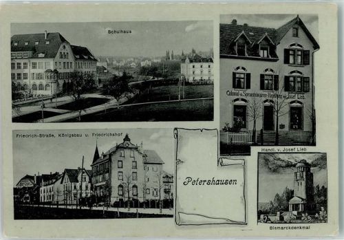 Petershausen Schulhaus Friedrich-Straße Königsbau Friedrichshof Handlung Josef Lieb Bismarckdenkmal