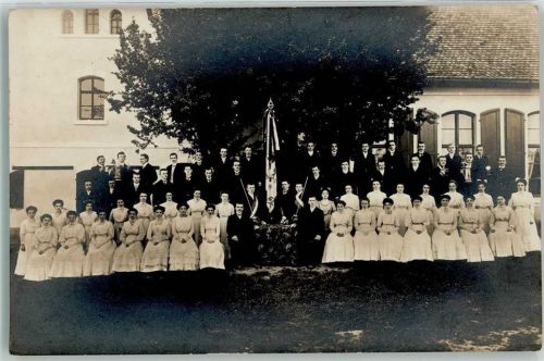 Seifhennersdorf Gruppenfoto Ort handschriftlich