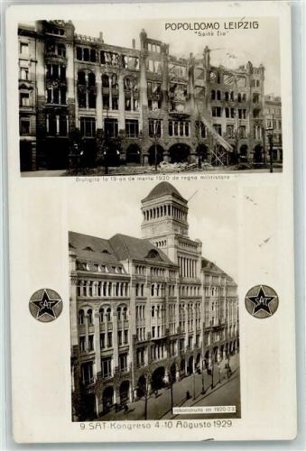 Leipzig 1929 9. Weltkongress der Arbeiter-Esperantisten Foto AK + SST