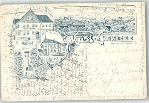 37247 W3432 Großalmerode 1897 - Hotel Kurfürst Kaiserl. Postamt Bilstein