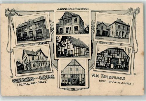 Bad Laer 1916 Am Thierplatz Neue Hermannsstraße Bahnpost Gütersloh Zug 6