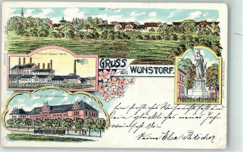 Wunstorf 1904 Portland Zement Werke Kgl. Lehrer Seminar Kriegerdenkmal