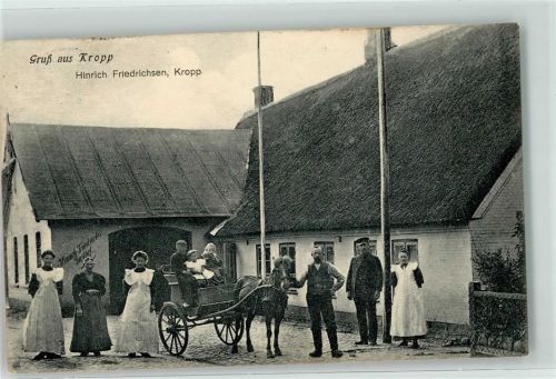 24848 W2382 Kropp b Schleswig 1911 Privatfoto AK Hinrich Friedrichsen Pferdekutsche