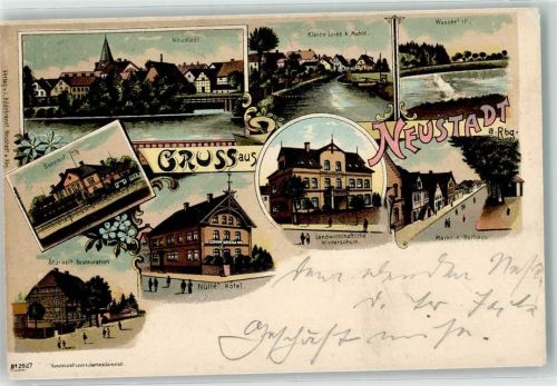 Neustadt 1900 Kleine Leine Mühle Wasserfall Bahnhof Stärkels Gasthaus Nülles Hotel Landwirtschaftliche Winterschule Markt Rathaus