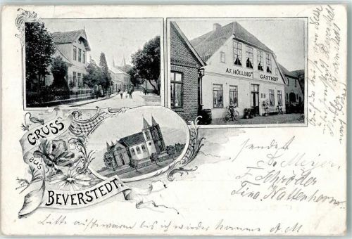 Beverstedt 1904 Gasthaus A. F. Hölling Kirche