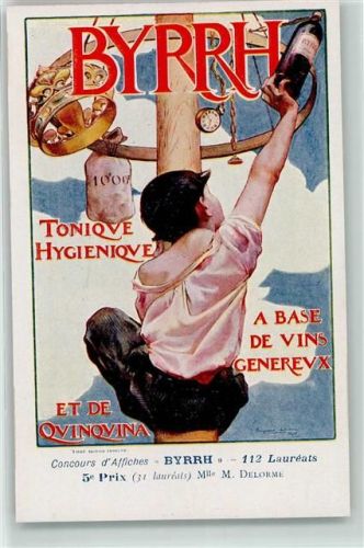 Tonique Werbung sign. M. Delorme Collection BYRRH