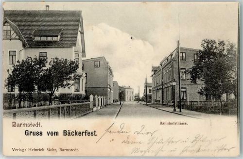 25355 W2202 Barmstedt 1904 - Bahnhofstraße Bäckerfest