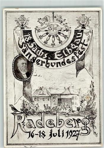 Radeberg 18. Sächs. Elbgau Sängerbundesfest Juli 1927