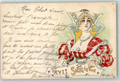 1901 Jugendstil Lithographie XVI Siegne AK