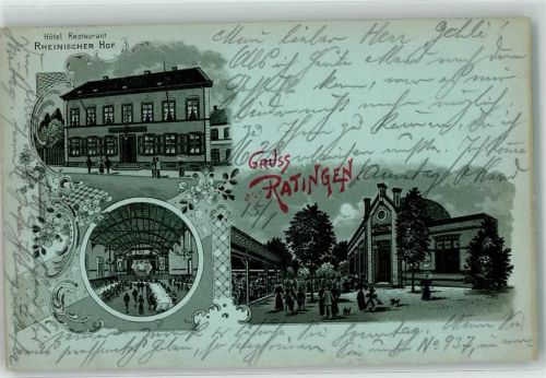 Ratingen 1902 Hotel Gasthaus Rheinischer Hof