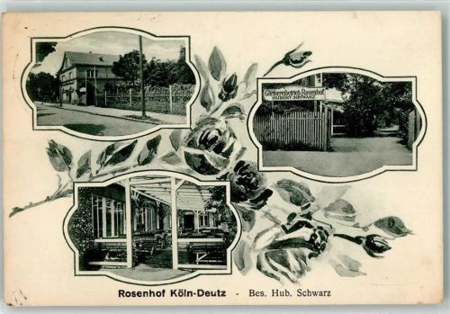 50667 W5000 Köln Deutz 105 - Rosenhof Hub. Schwarz Sonderstempel Deutsche Kampfspiele Juli 1926