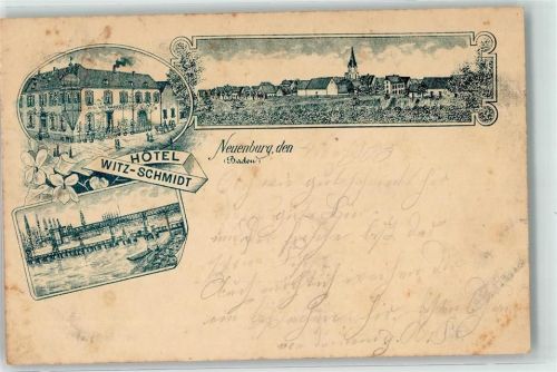 79395 W7844 Neuenburg am Rhein 1904 - Hotel Witz-Schmidt Vorläufer