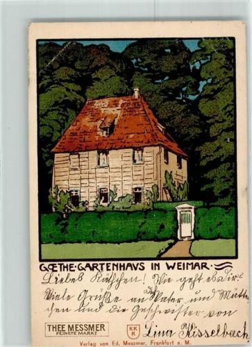 Weimar Goethe Gartenhaus Werbung Tee Messmer