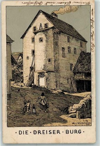 Dreis 1908 Dreiser Burg sign Volkmann