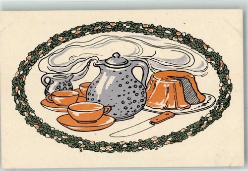 O8000 Dresden Stilleben Kuchen Kaffee Gedeckter Tisch Dürerhaus Jugendstil Kunstgeschichte Dresden