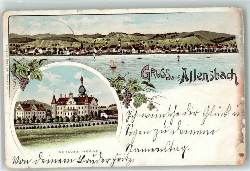 78476 W7753 Allensbach Lithographie Schloss Hegne
