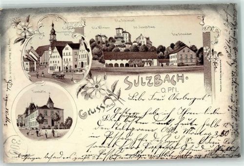 Sulzbach 1900 Rosenberger Straße Turnhalle Villa Wilmann Villa Schiessel Sct. Joseph-Haus Villa Schneider