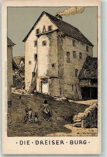 Dreis Dreiser Burg sign Volkmann