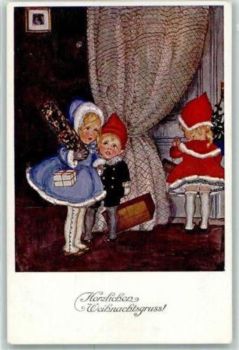 Herzlichen Weihnachtsgruss! Kinder Geschenke Serie Nr 22 Nr 151 Künstlerin der Wiener Werkstätte Singer, Susi