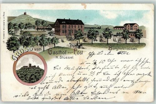Borgholzhausen 1898 Gasthaus Zur Post H. Stüssel Ravensburg